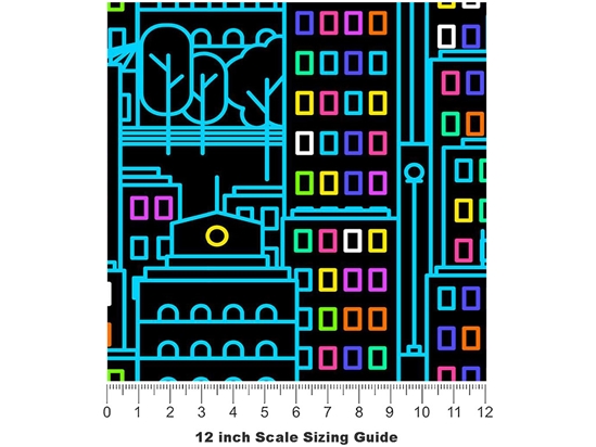 Proud Urbanite Cityscape Vinyl Film Pattern Size 12 inch Scale