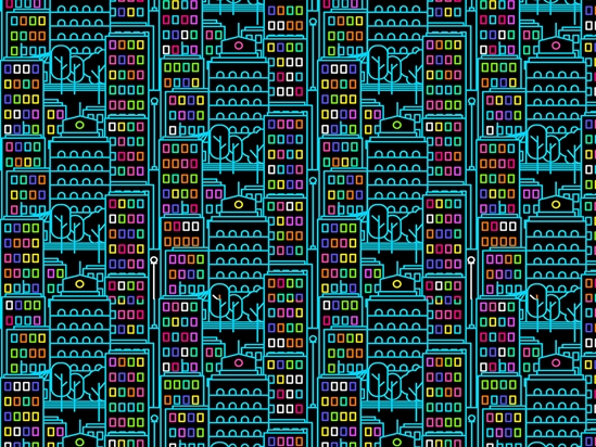 Proud Urbanite Cityscape Vinyl Wrap Pattern