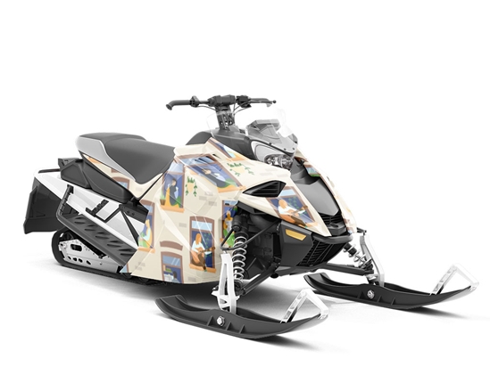 Rear Window Cityscape Custom Wrapped Snowmobile