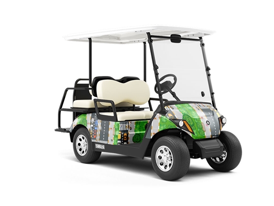 Seventh Avenue Cityscape Wrapped Golf Cart