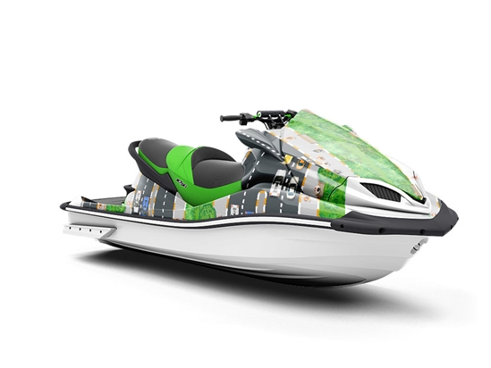 Seventh Avenue Cityscape Jet Ski Vinyl Customized Wrap