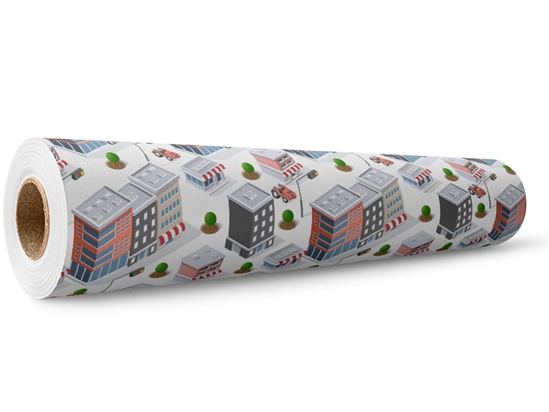 Small Town Sprawl Cityscape Wrap Film Wholesale Roll