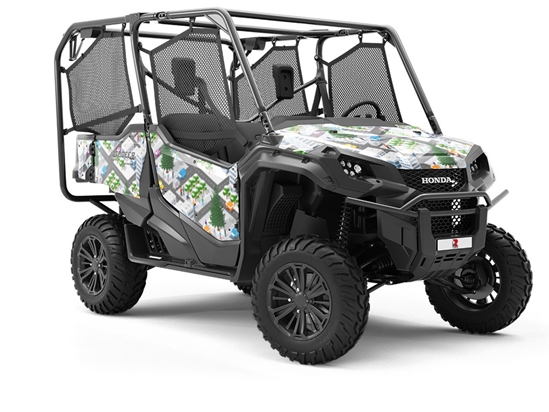 Snowy Streets Cityscape Utility Vehicle Vinyl Wrap