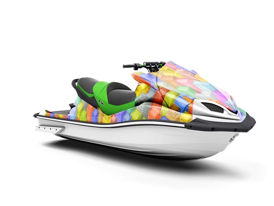 Tetris Towers Cityscape Jet Ski Vinyl Customized Wrap