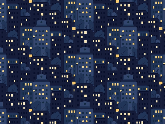 Up Late Cityscape Vinyl Wrap Pattern