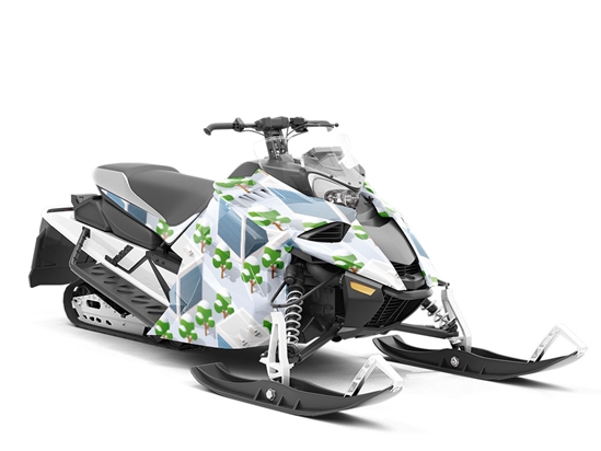 Warehouse District Cityscape Custom Wrapped Snowmobile