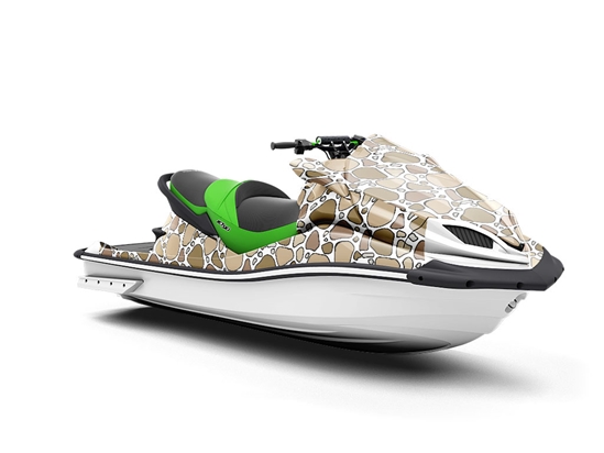 Brown  Cobblestone Jet Ski Vinyl Customized Wrap