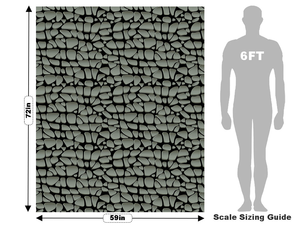 Midnight Street Cobblestone Vehicle Wrap Scale