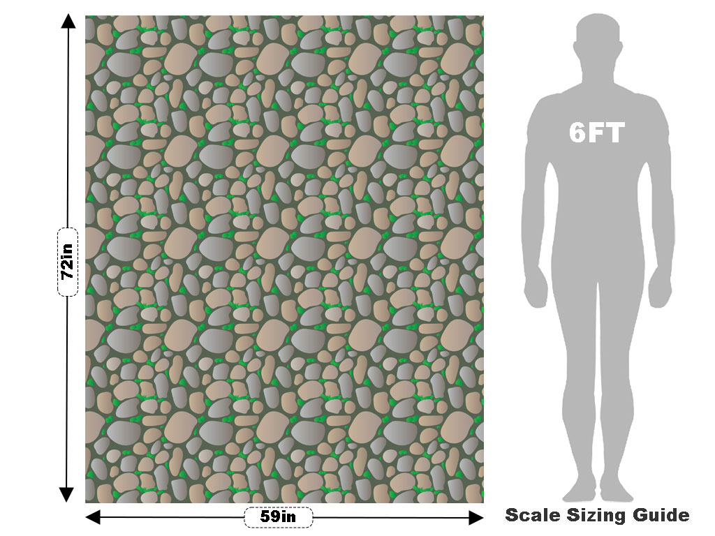 Neglected Courtyard Cobblestone Vehicle Wrap Scale