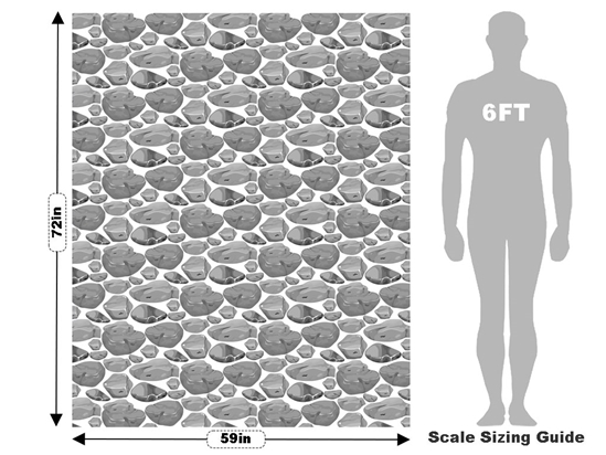 Plain Grey Cobblestone Vehicle Wrap Scale