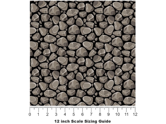 Rocky Road Cobblestone Vinyl Film Pattern Size 12 inch Scale