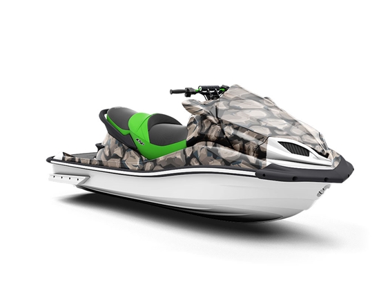 Rough Brown Cobblestone Jet Ski Vinyl Customized Wrap