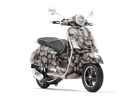 Rough Brown Cobblestone Vespa Scooter Wrap Film