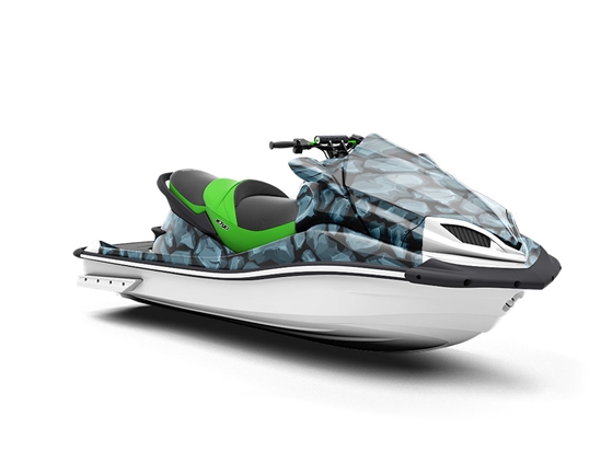 Rough Silver Cobblestone Jet Ski Vinyl Customized Wrap