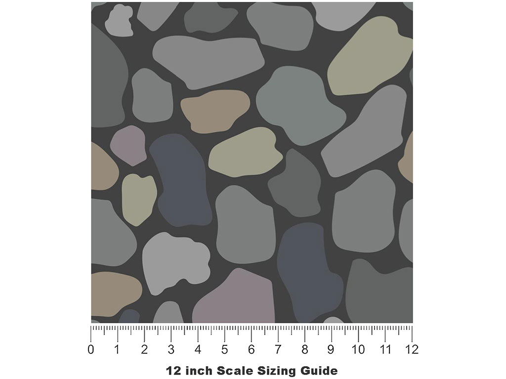 Slate  Cobblestone Vinyl Film Pattern Size 12 inch Scale