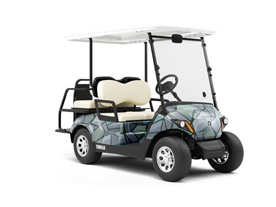 Tight Blue Cobblestone Wrapped Golf Cart