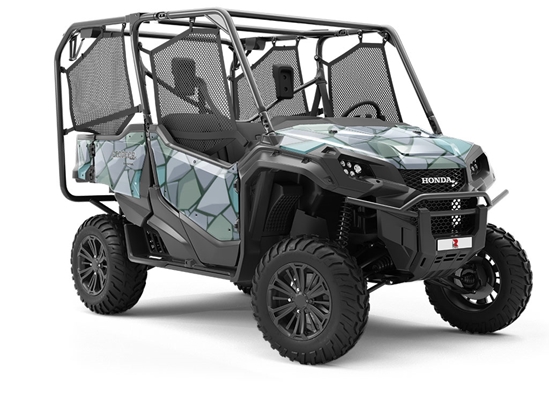 Tight Blue Cobblestone Utility Vehicle Vinyl Wrap