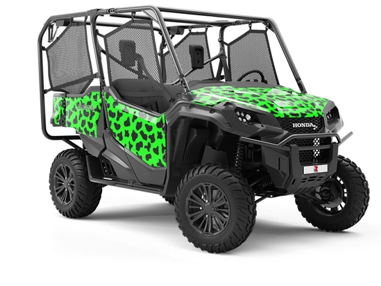 Neon Cow Utility Vehicle Vinyl Wrap