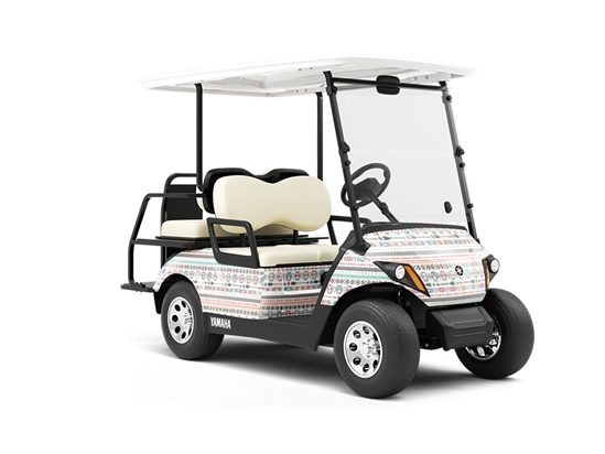 Pastel Sugar Day of the Dead Wrapped Golf Cart