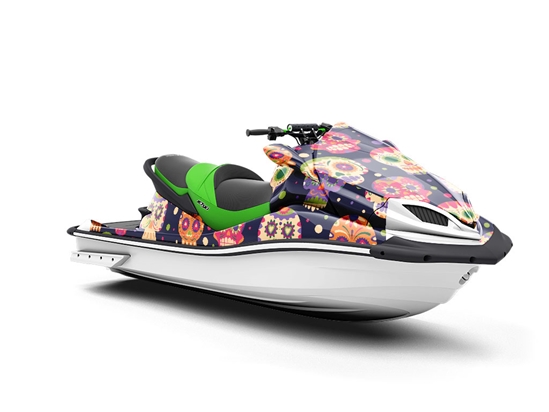 Sugar Skulls Day of the Dead Jet Ski Vinyl Customized Wrap