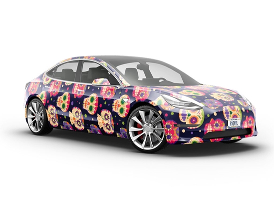 Sugar Skulls Day of the Dead Vehicle Vinyl Wrap