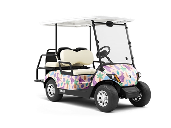 Happy Hadrosaurs Dinosaur Wrapped Golf Cart