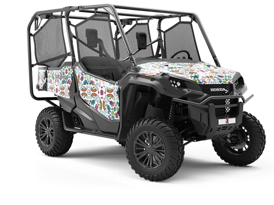 Mandala Rainbows Dinosaur Utility Vehicle Vinyl Wrap