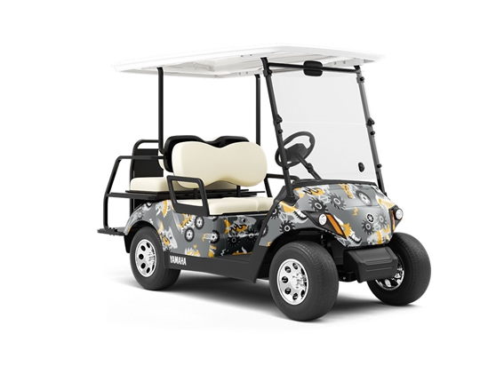 Monster Trucks Dinosaur Wrapped Golf Cart