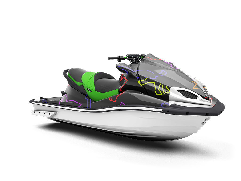 Neon Champions Dinosaur Jet Ski Vinyl Customized Wrap