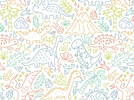 Playroom Pals Dinosaur Vinyl Wrap Pattern