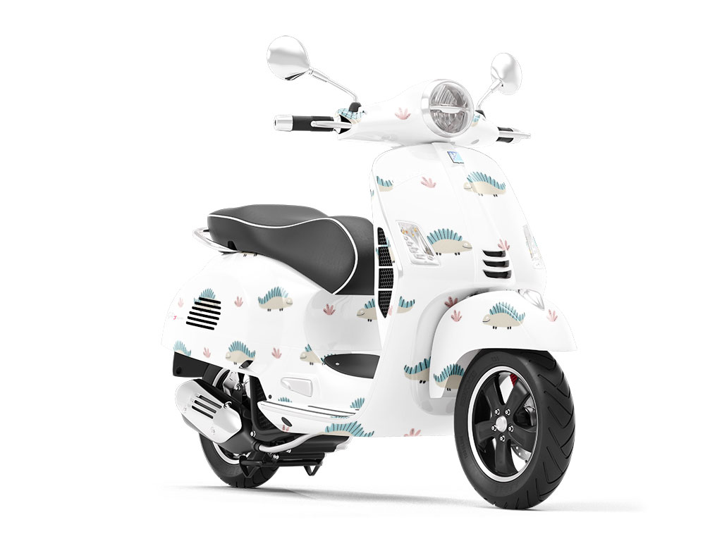 Smiling Stegosaur Dinosaur Vespa Scooter Wrap Film