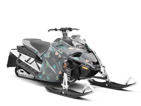 Triassic Trees Dinosaur Custom Wrapped Snowmobile