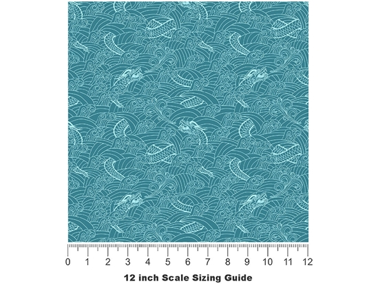 Ocean Wyrms Fantasy Vinyl Film Pattern Size 12 inch Scale