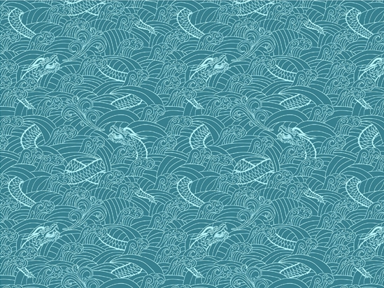 Ocean Wyrms Fantasy Vinyl Wrap Pattern