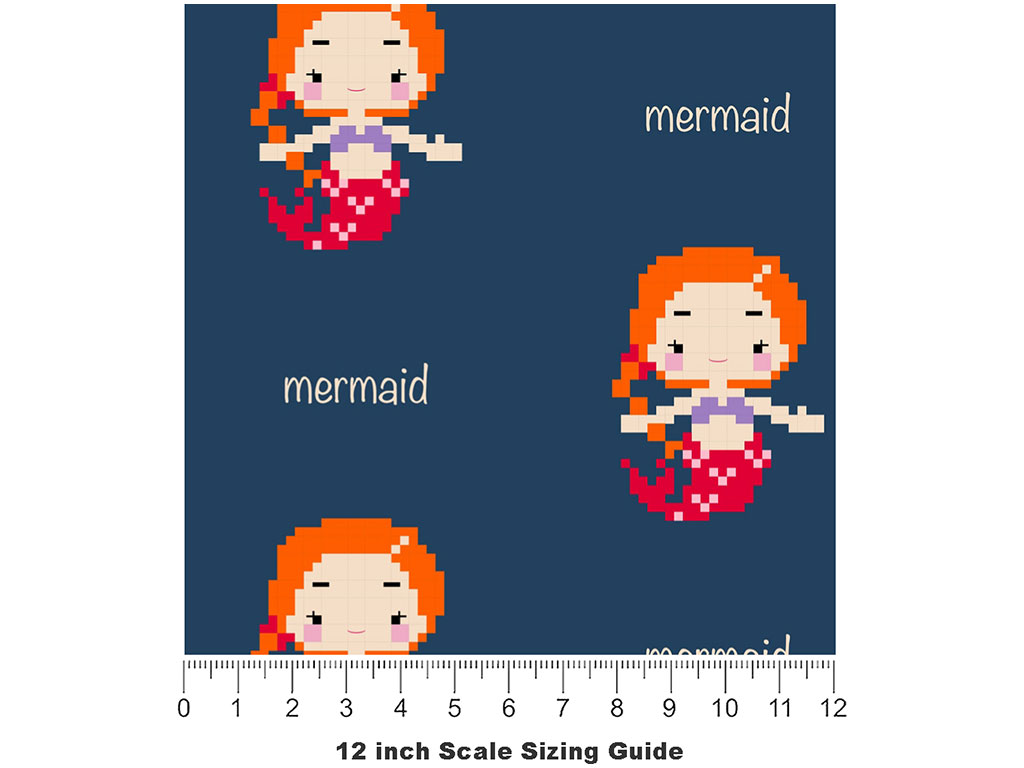 Pixel Siren Fantasy Vinyl Film Pattern Size 12 inch Scale