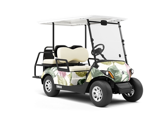 Realistic Garden Floral Wrapped Golf Cart