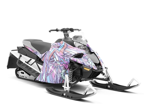 Fae Hideaway Floral Custom Wrapped Snowmobile
