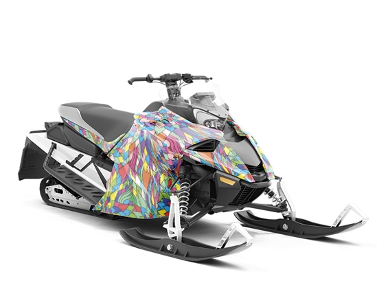Forgotten Words Floral Custom Wrapped Snowmobile