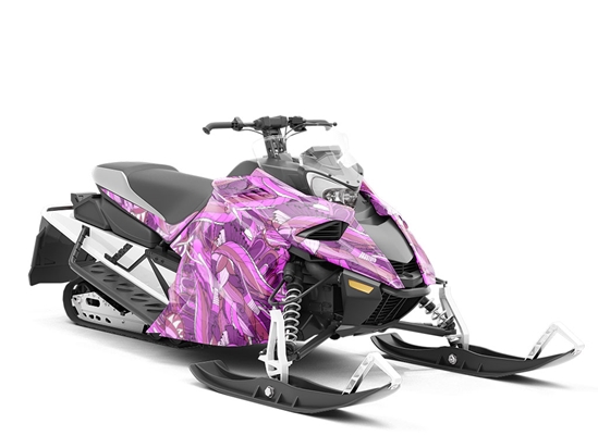 Lady Sif Floral Custom Wrapped Snowmobile