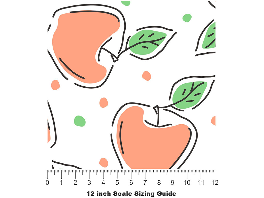 Bushel Full Fruit Vinyl Film Pattern Size 12 inch Scale