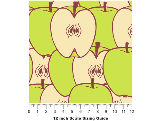 Granny Smith Fruit Vinyl Film Pattern Size 12 inch Scale