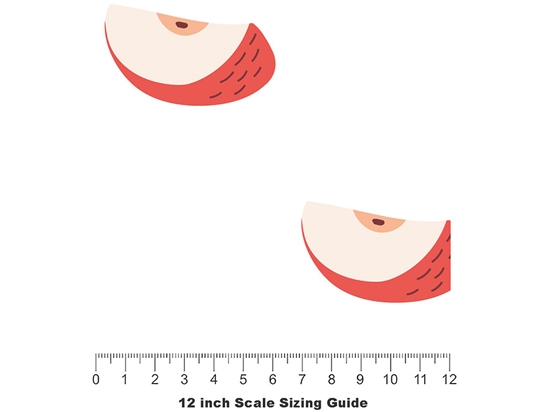 Lunch Snack Fruit Vinyl Film Pattern Size 12 inch Scale