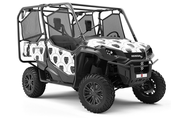 Black Satin Fruit Utility Vehicle Vinyl Wrap