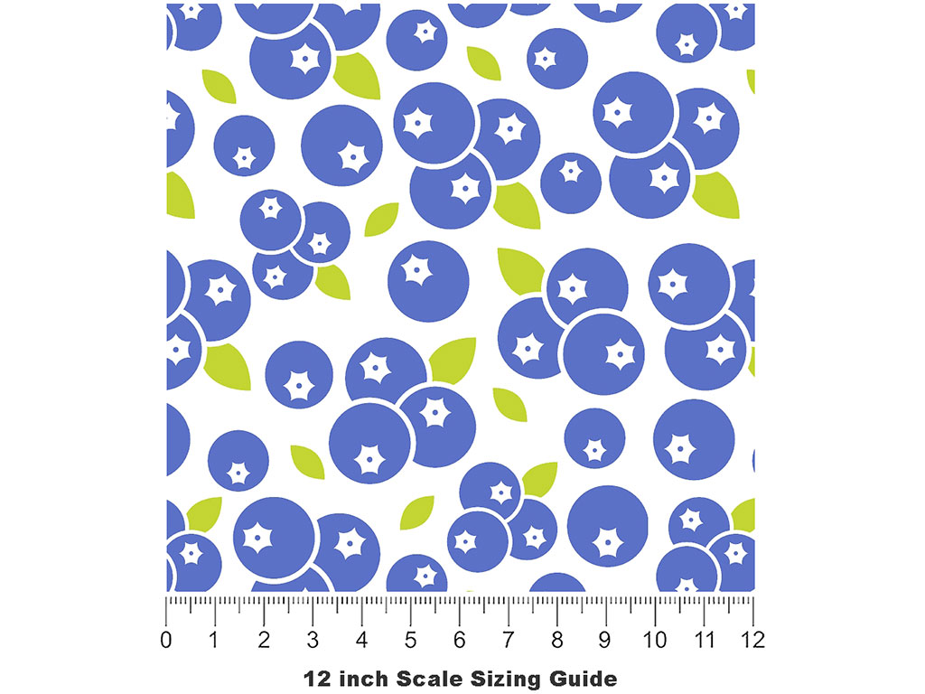 Powder Blue Fruit Vinyl Film Pattern Size 12 inch Scale