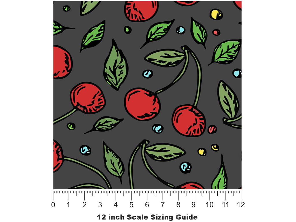 Pretty Orchard Fruit Vinyl Film Pattern Size 12 inch Scale