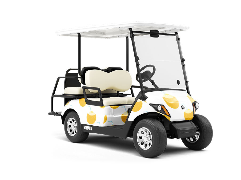 Milk Glass Fruit Wrapped Golf Cart