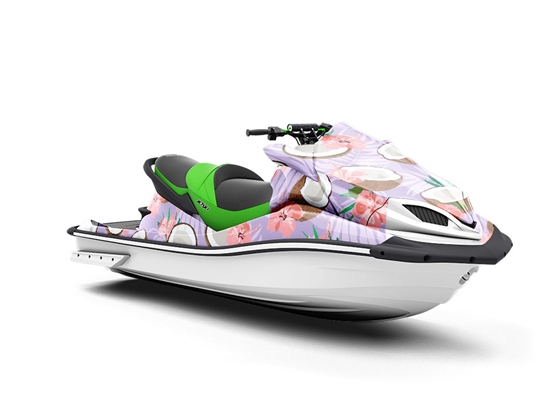 Purple Hibiscus Fruit Jet Ski Vinyl Customized Wrap