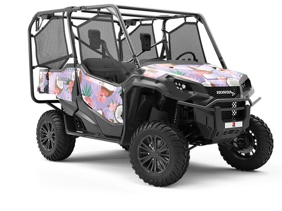 Purple Hibiscus Fruit Utility Vehicle Vinyl Wrap