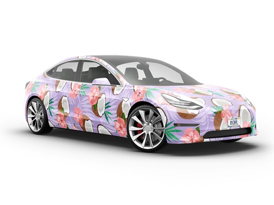 Purple Hibiscus Fruit Vehicle Vinyl Wrap