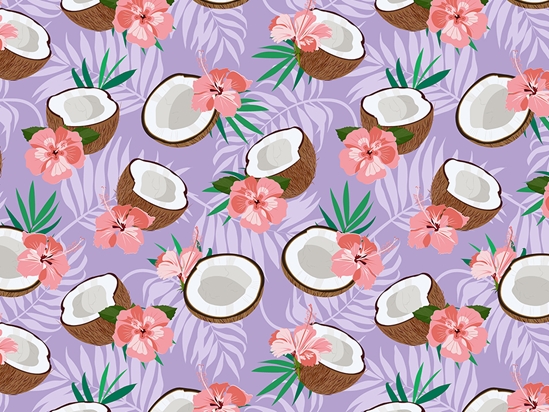 Purple Hibiscus Fruit Vinyl Wrap Pattern